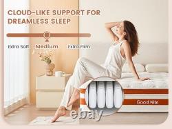 GUDE Night Memory Foam Mattress Pocket Spring Bed Orthopaedic 3FT 5FT King Size