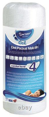 Gel Foam Memory Foam 1000 Pocket Sprung Matrah Mattress 2ft 3ft 4ft 4ft6 5ft 6ft