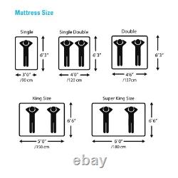 Gel Memory Foam 3000 Pocket Sprung Mattress & Wisdor Latex Feel Double and king