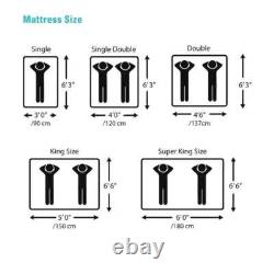 Gel Memory Foam 3000 Pocket Sprung Mattress & Wisdor Latex Feel Double and king