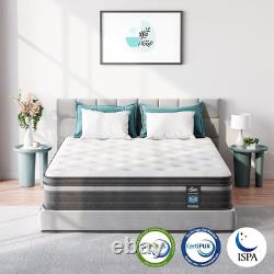 Gel Memory Foam Pocket Sprung Double Mattress 4FT6 with Breathable Soft Fabric