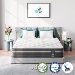 Gel Memory Foam Pocket Sprung Double Mattress 4FT6 with Breathable Soft Fabric