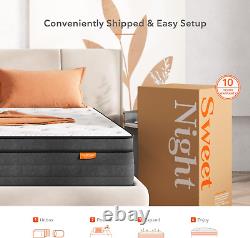 Gel Memory Foam Pocket Sprung Mattress Hybrid Durable Breathable Foam Cozy Sleep