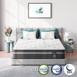 Gel Memory Foam Pocket Sprung Small Double Mattress 4FT with Soft Fabric, 10 Inc