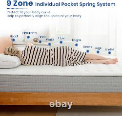 Good Nite Double Mattresses 4FT 6, 8 Inch Memory Foam Pocket Sprung Mattress, cm