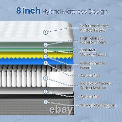 Good Nite Small Double Mattresses 4FT, 8 Inch Memory Foam Pocket Sprung, Wrapped