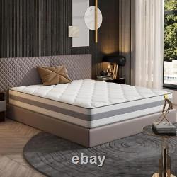 HOMAVO King Size Mattress 10 inch, Memory Foam Pocket Sprung 5FT