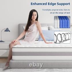HOMAVO King Size Mattress 10 inch, Memory Foam Pocket Sprung 5FT
