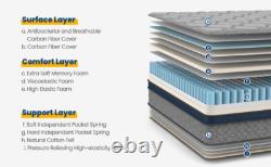 HYBRID MEMORY FOAM/POCKET SPRUNG DOUBLE MATTRESS (Rolled/Boxed) RRP £520