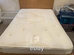 Habitat CALLAN Oak double bed frame with John Lewis pocket foam memory mattress