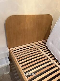 Habitat CALLAN Oak double bed frame with John Lewis pocket foam memory mattress