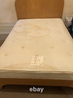 Habitat CALLAN Oak double bed frame with John Lewis pocket foam memory mattress