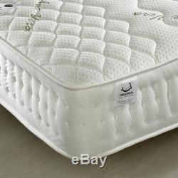 Happy Beds Aloe Vera Memory Foam Pocket Spring Mattress Handmade Medium Tension