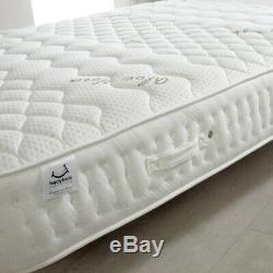 Happy Beds Aloe Vera Memory Foam Pocket Spring Mattress Handmade Medium Tension