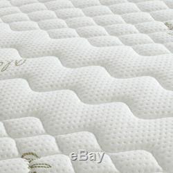 Happy Beds Aloe Vera Memory Foam Pocket Spring Mattress Handmade Medium Tension