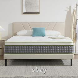 Hiimgo Mattress Hybrid Pocket Spring Memory Foam Bed Medium Firm Breathable