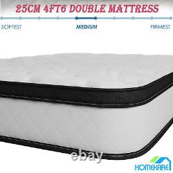 Homekare Memory Foam Mattress 7 Zone Pocket Sprung Matress 4ft6 Double 25cm