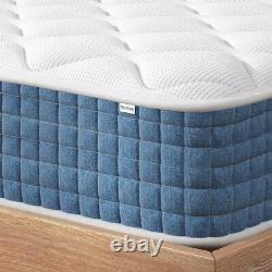 Hybrid 25cm Medium Firm Mattress Pocket Spring Memory Foam Breathable UK