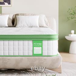 Hybrid Mattress Gel Memory Foam Pocket Spring 9-Zone Orthopedic Medium Firm UK