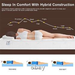Hybrid Mattress Single Memory Foam Pocket 1000+ Springs Orthopedic Bed OEKO-TEX