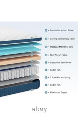 Hybrid Mattresses-26CM Double Mattress-Pocket Spring Memory Foam Medium Firm