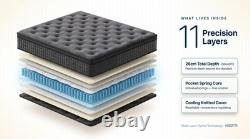 Hybrid Memory Foam Pocket Sprung Mattress Single Double King 190/200cm Rolled