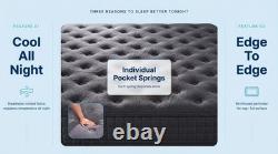 Hybrid Memory Foam Pocket Sprung Mattress Single Double King 190/200cm Rolled