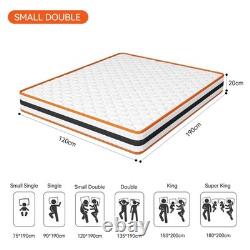 Hybrid Memory Foam and Pocket Spring Mattress All Sizes Breathable Orthopaedic