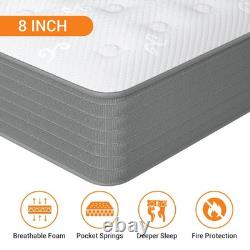 Hybrid Sprung Mattress Comfort Memory Foam Individually Wrapped Pocket Spring