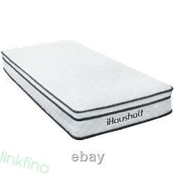 IHaushalt Single 3ft Mattress Individual Pocket Sprung Memory Foam Medium Firm