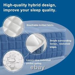 IYEE NATURE Double Mattress 4FT6 Hybrid Pocket Sprung Memory Foam Mattress