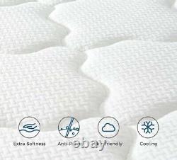 Inofia 4FT6 Double Mattress, 10.3Inch COOLMAX Gel Memory Foam Pocket Spring