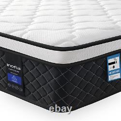 Inofia 4FT6 Double Mattress, 10.3Inch COOLMAX Gel Memory Foam Pocket Spring Foam