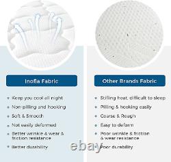 Inofia 4FT6 Double Mattress, 10.3Inch COOLMAX Gel Memory Foam Pocket Spring Foam