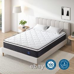 Inofia 4FT6 Double Mattress, 10.3Inch COOLMAX Gel Memory Foam Pocket Spring Hy