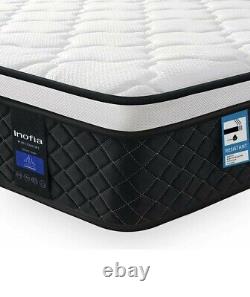 Inofia 4FT6 Double Mattress, 10.3Inch COOLMAX Gel Memory Foam Pocket Spring Hybri