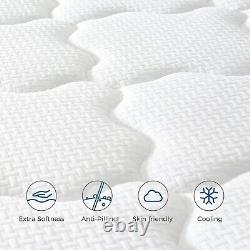 Inofia 4FT Small Double Mattress, 10.3Inch COOLMAX Gel Memory Foam Pocket Spring