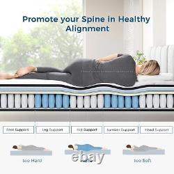 Inofia 4FT Small Double Mattress, 10.3Inch COOLMAX Gel Memory Foam Pocket Spring