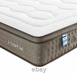 Inofia Double Mattress, 12 Inch CloudLux Memory Foam Mattress with Pocket