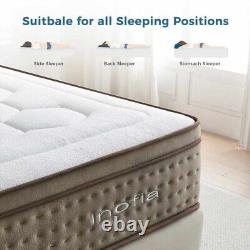 Inofia Double Mattress, 12 Inch CloudLux Memory Foam Mattress with Pocket