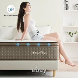 Inofia Double Mattress, 12 Inch Memory Foam Mattress with Stellar Pocket Sprung