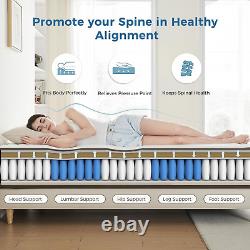 Inofia Double Mattress, 12 Inch Memory Foam Mattress with Stellar Pocket Sprung