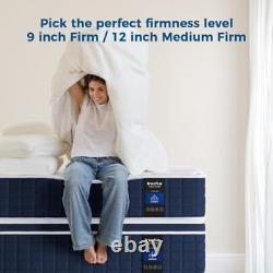 Inofia Double Mattress, 12 Inch Memory Foam Sprung Mattress 4FT6, Sleep Cool