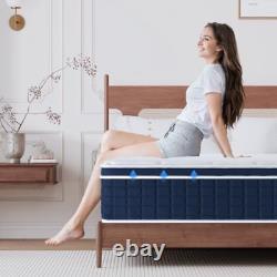 Inofia Double Mattress, 12 Inch Memory Foam Sprung Mattress 4FT6, Sleep Cool