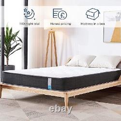 Inofia Double Mattress, 22cm Pocket Springs Memory Foam Mattress, Breathable