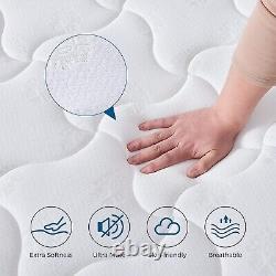 Inofia Double Mattress, 22cm Pocket Springs Memory Foam Mattress with Breathable