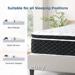 Inofia Double Mattress, COOLMAX Gel Memory Foam Pocket Spring Mattress, Medium