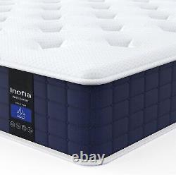 Inofia Small Double Mattress 9 Inch Small Double Size Pocket Sprung Memory Foam