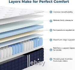 Inofia Small Double Mattress 9 Inch Small Double Size Pocket Sprung Memory Foam