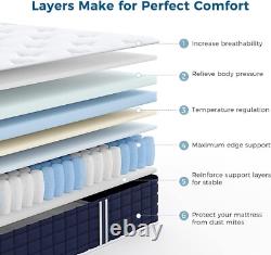 Inofia Small Double Mattress 9 Inch Small Double Size Pocket Sprung Memory Foam